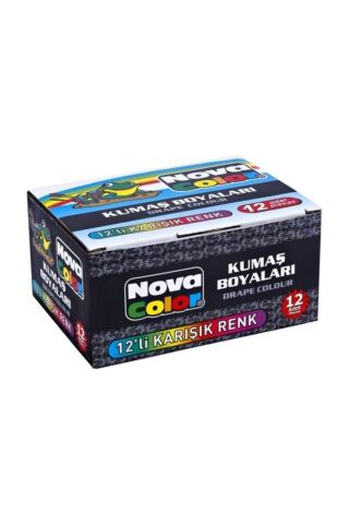 nova color Kumaş Boyası 12 Renk Şişe
