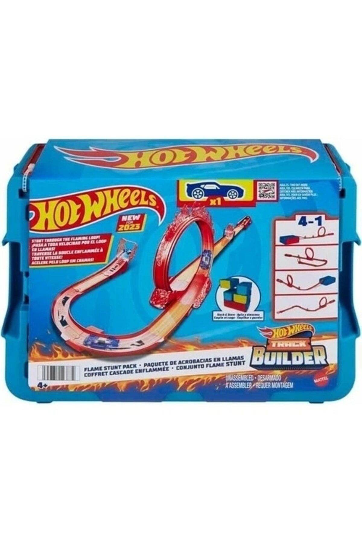Track Builder Alev Temalı Akrobasi Seti-hmc04