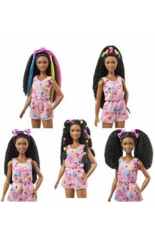 Barbie Brooklyn Eğlenceli Saçlar Oyun Seti Hhm39