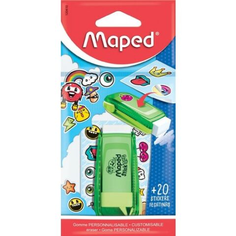Maped Silgi Stick Art Yeşil-Mor + 20 Sticker