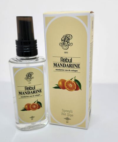 Rebul Mandarine 125ML Sprey Başlık Kutulu PVC Şişe Kolonya