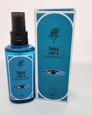 Rebul Aqua 125ML Sprey Başlık Kutulu PVC Şişe Kolonya