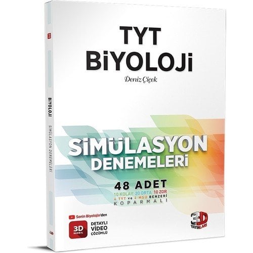 3D Yayınları TYT 3D Simülasyon Biyoloji Denemeleri