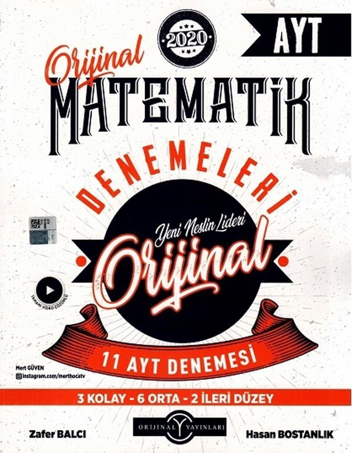 Orijinal Yayınları AYT Orijinal Matematik 11 li Denemeleri