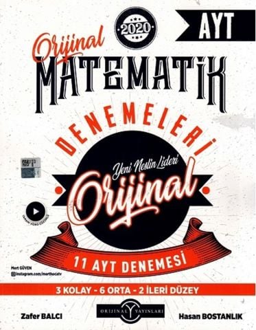 Orijinal Yayınları AYT Orijinal Matematik 11 li Denemeleri