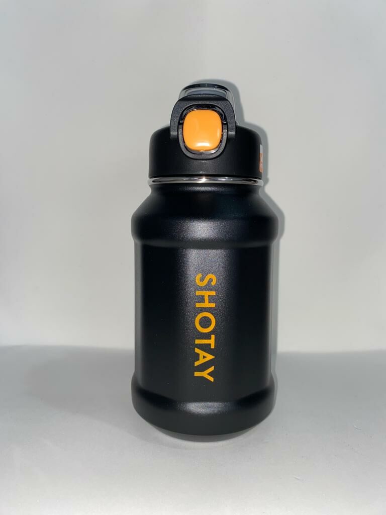 ST-8238 Çelik Pipetli Matara 720 ml Siyah
