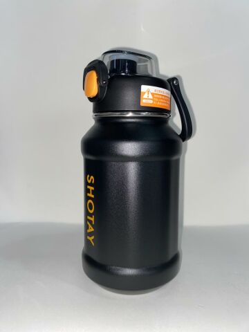 ST-8238 Çelik Pipetli Matara 720 ml Siyah