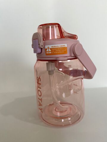 Shotay ST-7313 Pipetli Askılı Tritan Matara 1000 ml Pembe