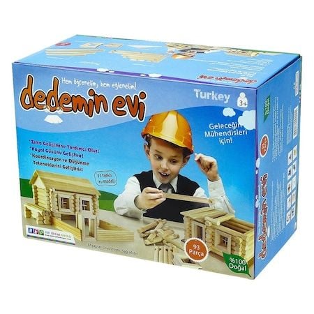 HED Dedemin Evi Ahşap Eğitici ve Zeka Geliştirici Maket Oyuncak 93 Parça