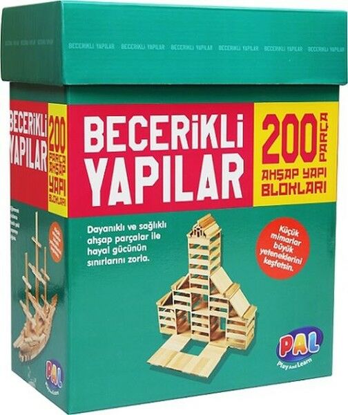 Curious&Genius Pal Becerikli Yapılar (200 Parça Ahşap Yapı Blokları)