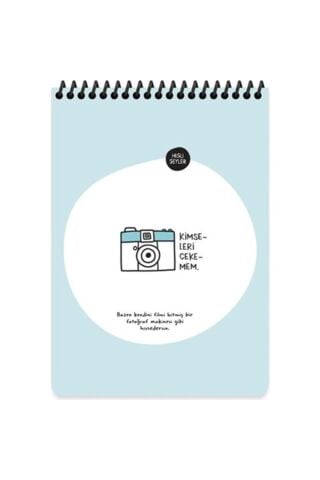 Hisli Şeyler A5 80 Yprk Çizgili Defter - Kimseleri Çekemem