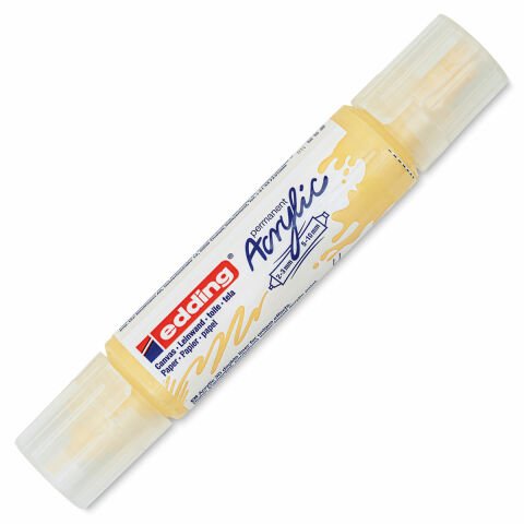 Edding 5400 Akrilik Markör Çift Taraflı Kesik Uç Pastel Sarı