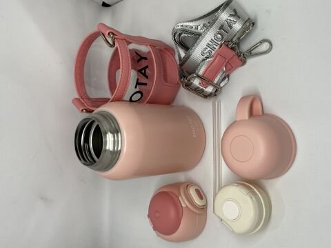 Shotay double drink- double cover 520 ml matara ST-8815 Pembe