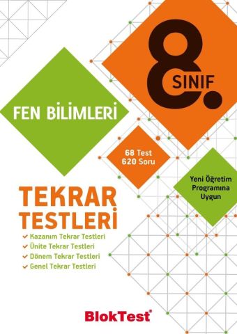 Bloktest Yayınları 8. Sınıf Fen Bilimleri Tekrar Testleri