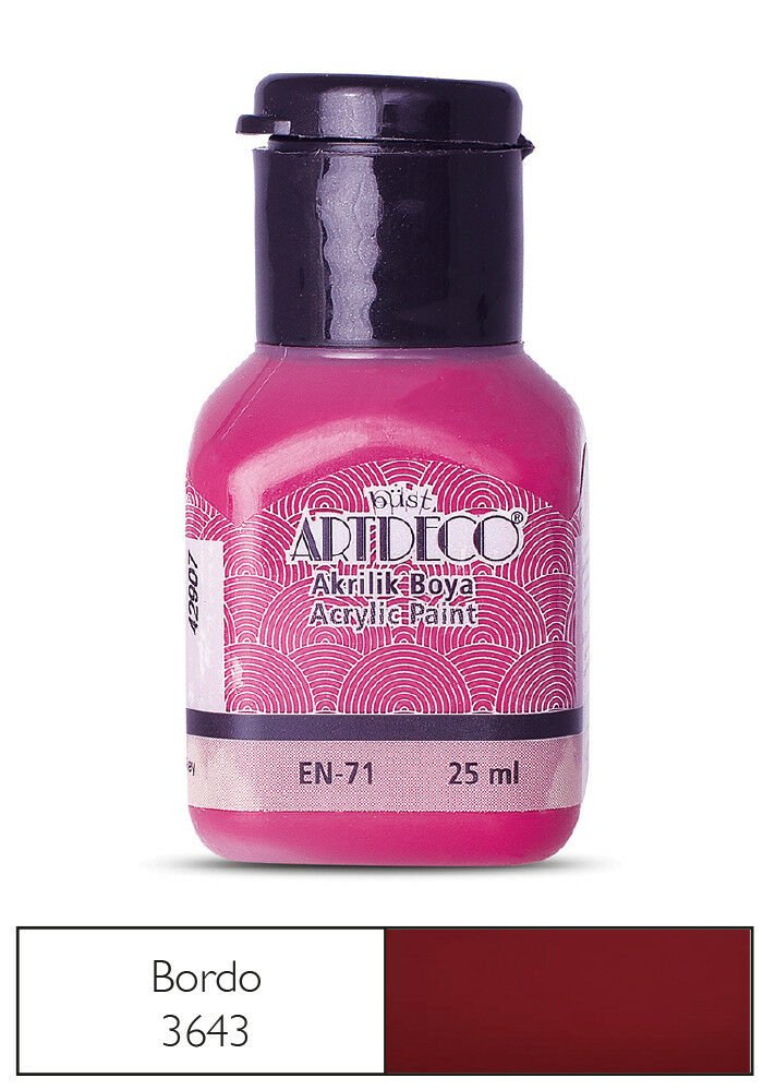 Artdeco Akrilik Boya 25ml Bordo 3643