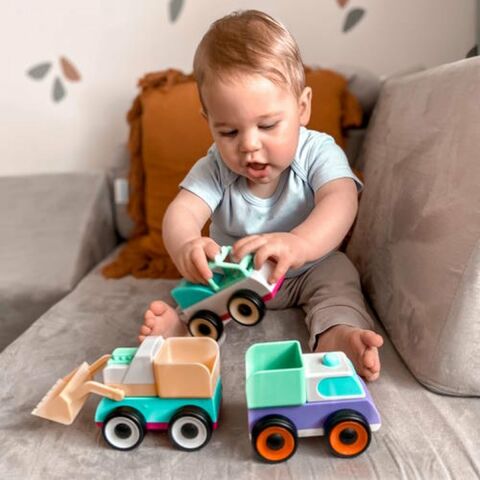 Playgro Build and Drive Mix 'N Match Araçlar 3Pk - İnşaat seti 3 araba