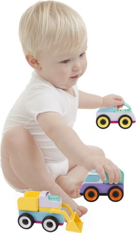 Playgro Build and Drive Mix 'N Match Araçlar 3Pk - İnşaat seti 3 araba
