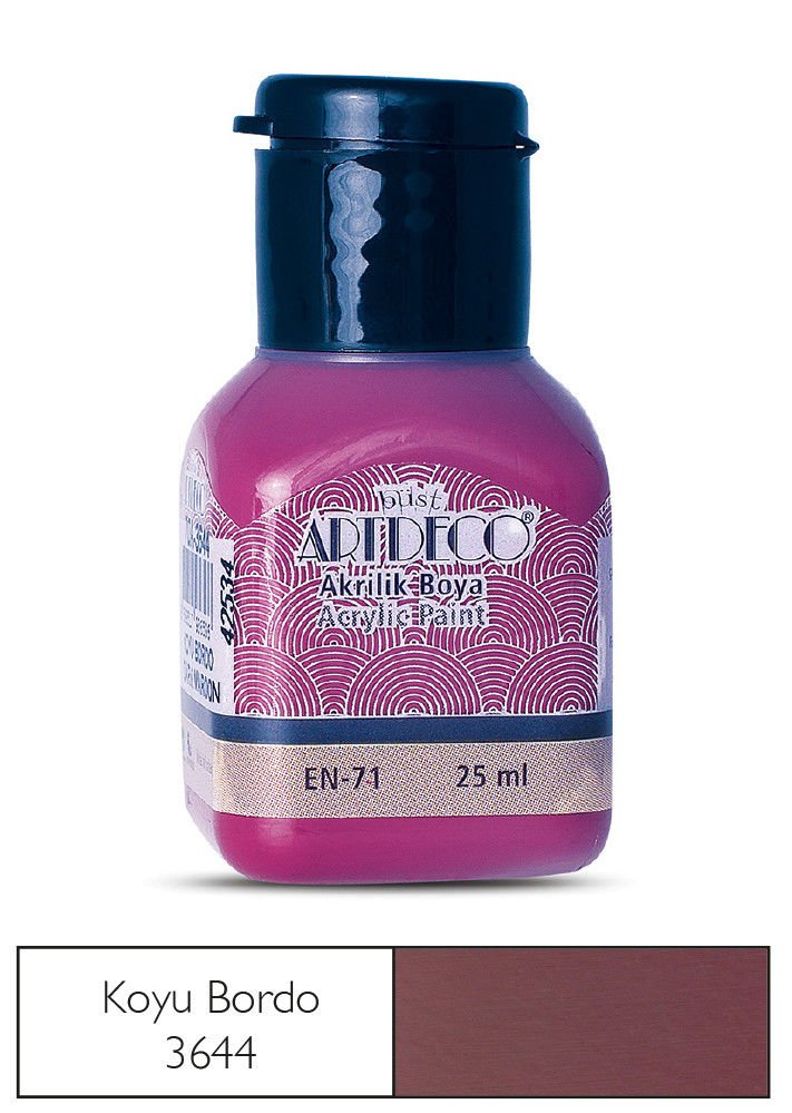 Artdeco Akrilik Boya 25ml Koyu Bordo 3644