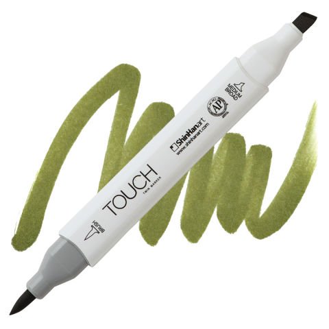 Touch Twin Brush Marker - Bronze Green Y42
