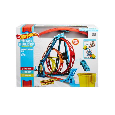 Hot Wheels Track Builder Üçlü Çember Aksiyonu Seti GLC96