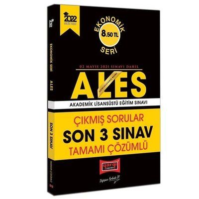 Yargı Yayınevi 2022 ALES Ekonomik Seri Tamamı Çözümlü Çıkmış Sorular Son 3 Sınav