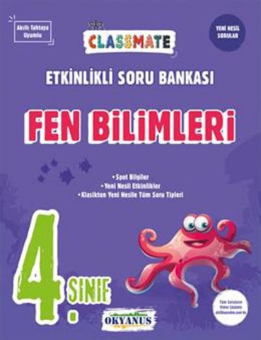 Okyanus Yayıncılık 4. Sınıf Classmate Fen Bilimleri Etkinlikli Soru Bankası