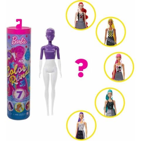 Barbie Color Reveal Renk Değiştiren Renk Bloklu Barbie Bebekler Seri 2 GWC56