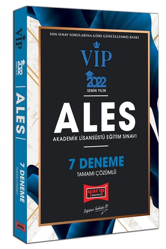 Yargı Yayınevi 2022 ALES VIP Tamamı Çözümlü 7 Deneme