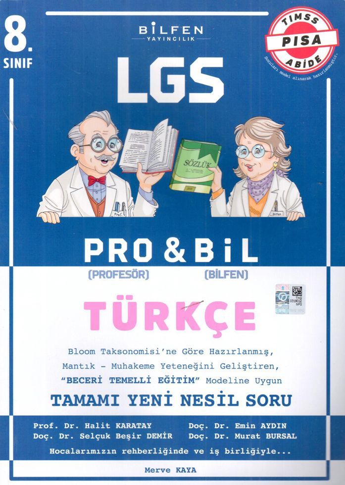 Bilfen Yayıncılık 8. Sınıf LGS Türkçe PROBİL Soru Bankası