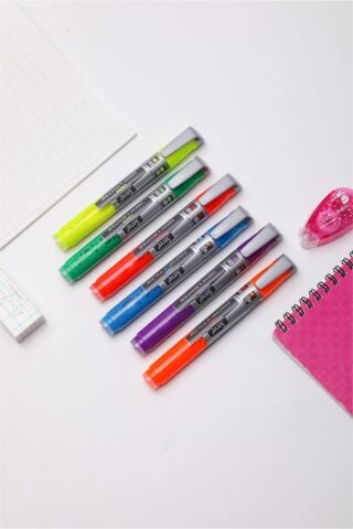 Serve Likit Fosforlu Kalem - Fosforlu Renkler - 6lı Set