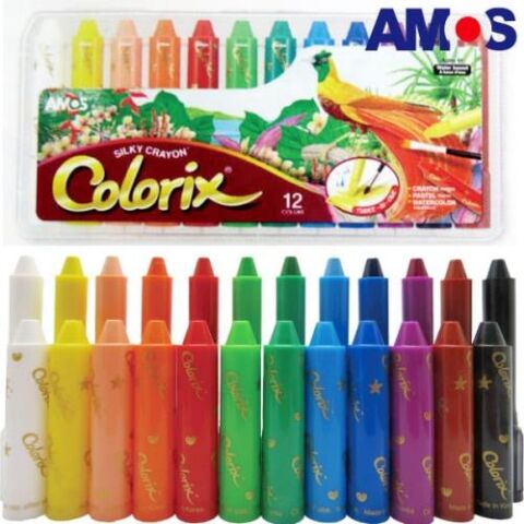 Amos Colorix Pastel Boya 12 Renk Plastik kutuda