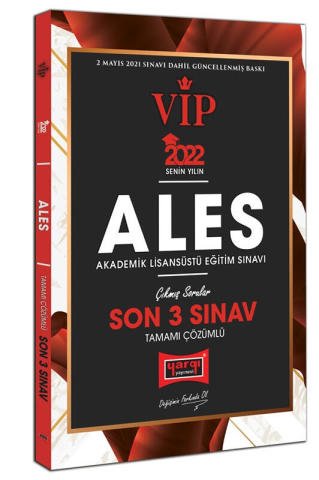 Yargı Yayınevi 2022 ALES VIP Tamamı Çözümlü Son 3 Sınav Çıkmış Sorular