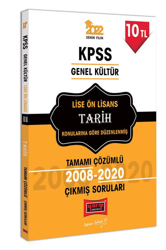 Yargı Yayınevi 2022 KPSS GK Lise Ön Lisans Tarih Tamamı Çözümlü Çıkmış Sorular
