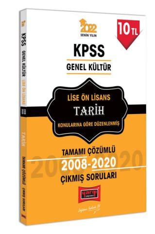 Yargı Yayınevi 2022 KPSS GK Lise Ön Lisans Tarih Tamamı Çözümlü Çıkmış Sorular