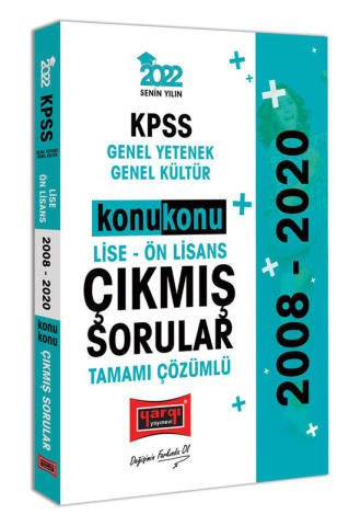 Yargı Yayınevi 2022 KPSS GY GK Lise Ön Lisans Konu Konu Tamamı Çözümlü Çıkmış Sorular