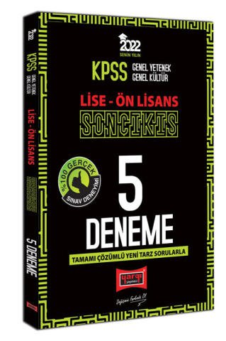 Yargı Yayınevi 2022 KPSS GY GK Lise Ön Lisans Son Çıkış Tamamı Çözümlü 5 Deneme