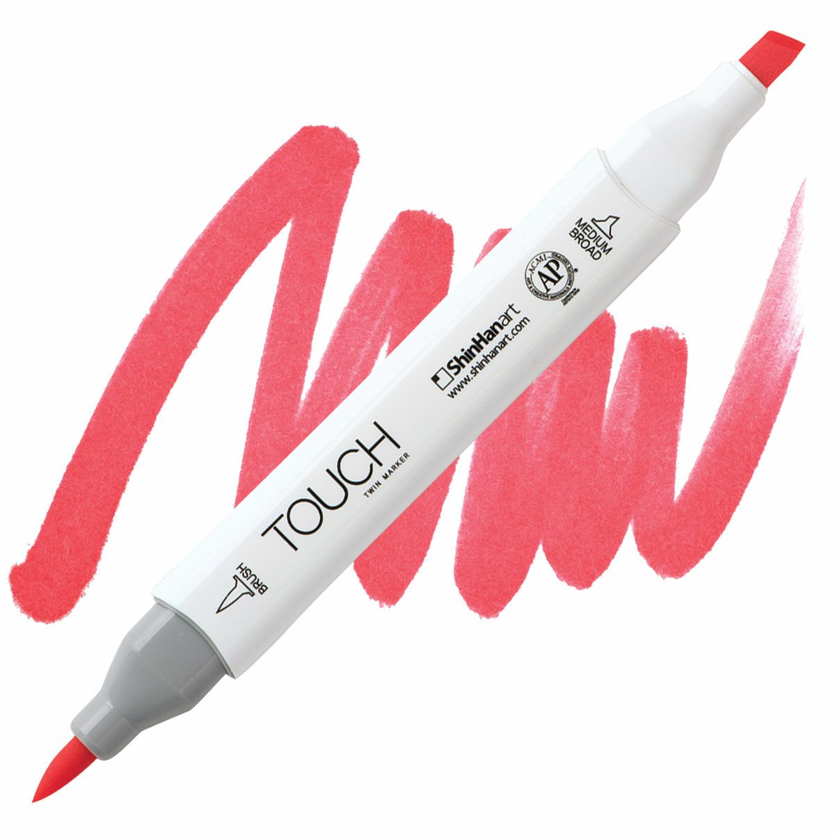 Touch Twin Brush Marker - Fluorescent Coral Red, F121