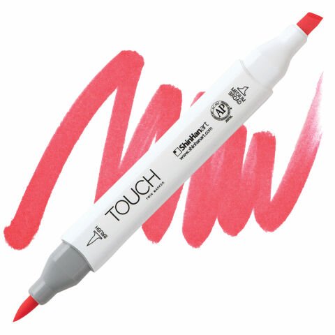 Touch Twin Brush Marker - Fluorescent Coral Red, F121