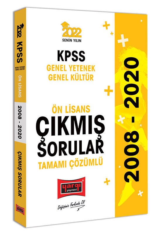Yargı Yayınevi 2022 KPSS GY GK Ön Lisans Tamamı Çözümlü Çıkmış Sorular