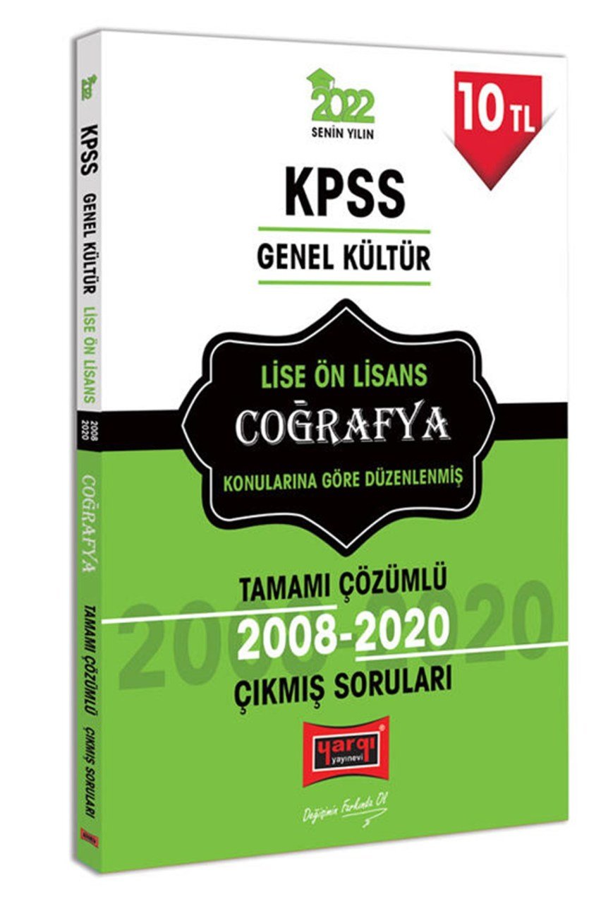 Yargı Yayınevi 2022 KPSS Lise Ön Lisans Coğrafya Çözümlü Çıkmış Sorular