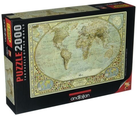 Anatolian Dünya Haritası (World Map) Jay Simons 3935 66x96 2000 Parça Puzzle