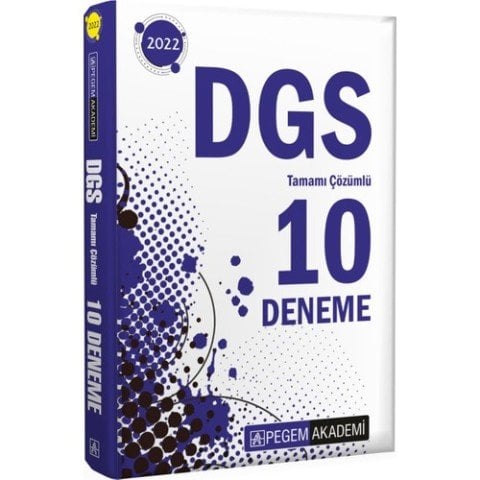 Pegem Akademi Yayıncılık 2022 Dgs Tamamı Çözümlü 10 Deneme (Fasikül)
