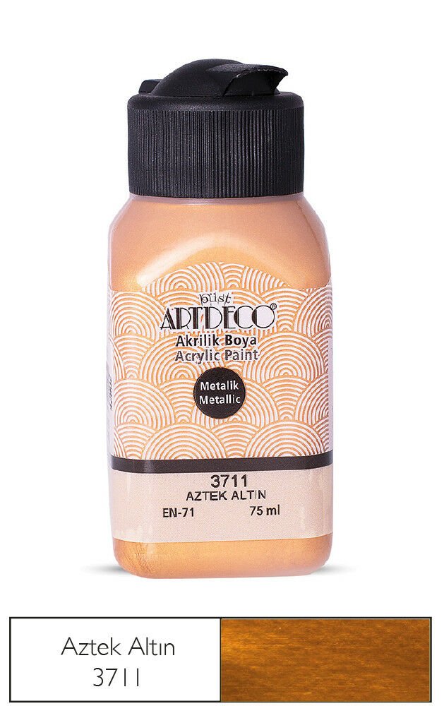 Artdeco Metalik Akrilik Boya 75ml Aztek Altın 3711