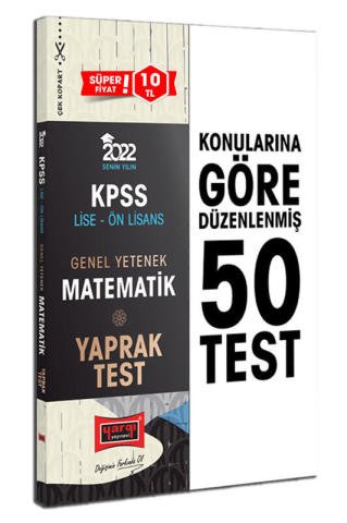 Yargı Yayınevi 2022 KPSS Lise Ön Lisans GY Matematik Yaprak Test