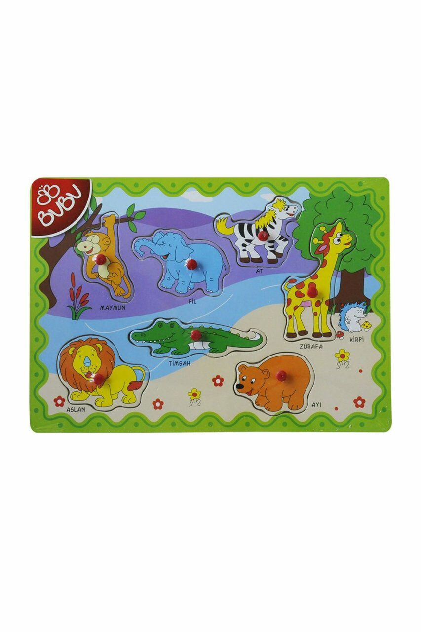 Bu-Bu 30*22.5*0.8cm Ahşap Puzzle Hayvanlar Bubu-ap0051