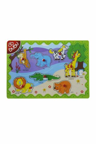 Bu-Bu 30*22.5*0.8cm Ahşap Puzzle Hayvanlar Bubu-ap0051
