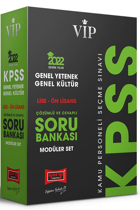 Yargı Yayınevi 2022 KPSS VİP Genel Yetenek Genel Kültür Lise Ön Lisans Modüler Soru Bankası