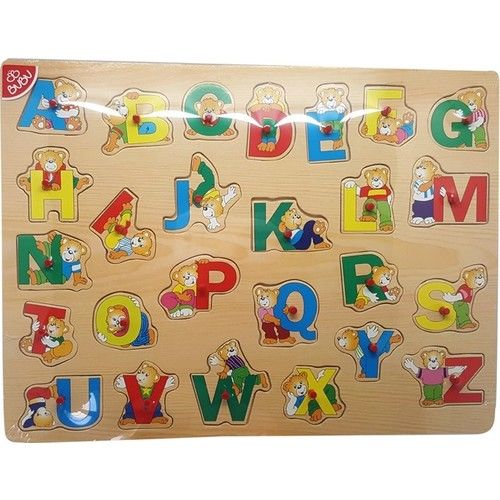 Bu-Bu Ahşap Puzzle Ayıcıklı Harfler