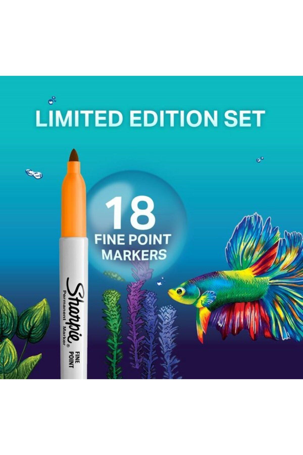 Fine Permanent Markör 18Li Kutu- Balık