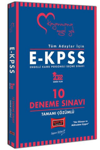 Yargı Yayınevi 2022 Tüm Adaylar İçin EKPSS Tamamı Çözümlü 10 Deneme Sınavı